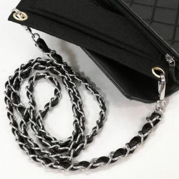 Authentic CHANEL CC Wild Stitch Lambskin Wallet on Chain Shoulder Crossbody - Picture 12 of 15